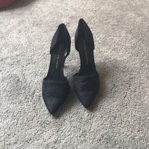 Suede Black Chinese laundry high heels